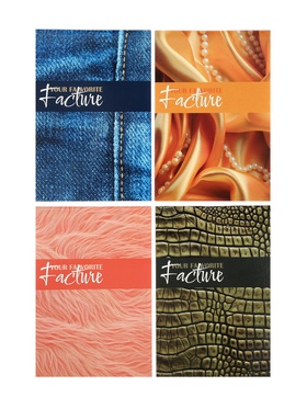 Набор блокнотов 4 шт А6 24л кл на скобе Фактура-1, мел карт, бл офс, 4В