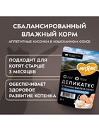Влажный корм для котят старше 3 месяцев «Мнямс.Деликатес», куриное филе с козьим молоком, в соусе, 50 г - Фото 6