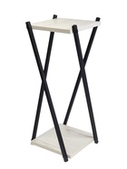 Подставка для цветов «Лофт», напольная, металлическая, деревянная, цвет дуб эльза, набор 2 шт. - Фото 2