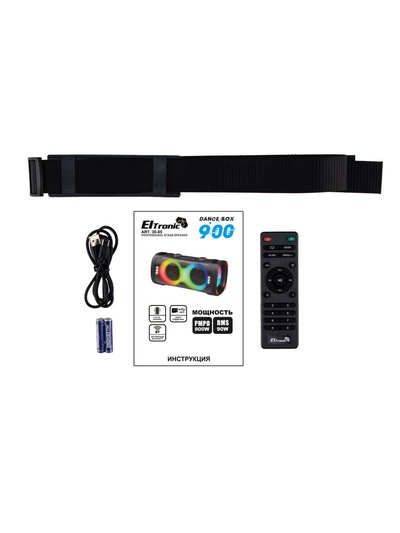 Колонка 06" ELTRONIC DANCE BOX 900, динамик 2×6.5", TWS, синий, 30-85