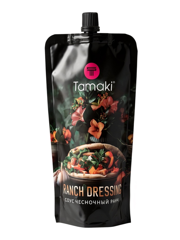 Соус Чесночный Ранч Tamaki на основе растительных масел 0,2л/14уп
