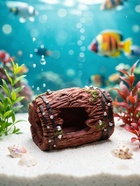 Декор для аквариума, грот - Дырявый бочонок, 9×6 см - фото 809679913