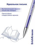 Ручка гелевая ErichKrause R=301 Gel Stick Classic, узел 0.5 мм, синяя - Фото 3