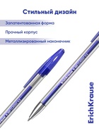 Ручка гелевая ErichKrause R=301 Gel Stick Classic, узел 0.5 мм, синяя - Фото 6