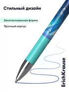 Набор гелевых ручек со стираемыми чернилами ErichKrause Aquamarine, 4 штуки, R=301, узел 0.5 мм, синяя - Фото 7