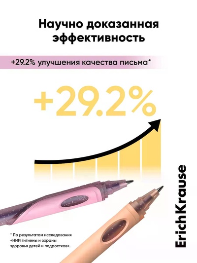 Набор гелевых ручек со стираемыми чернилами ErichKrause ErgoLine Prima Cat, 2 штуки, узел 0.5 мм, синяя