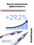 Ручки гелевые стираемые ErichKrause ErgoLine Milky, 2 штуки, узел 0.5 мм, синяя - Фото 3