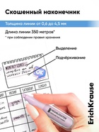 Набор маркеров текстовыделителей, 3 штуки, V-23, гибкий наконечник, МИКС - Фото 3