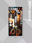 Ножницы ErichKrause Junior Protect Mine Block, 13 см, с чехлом и стикером, чёрный - фото 809668904