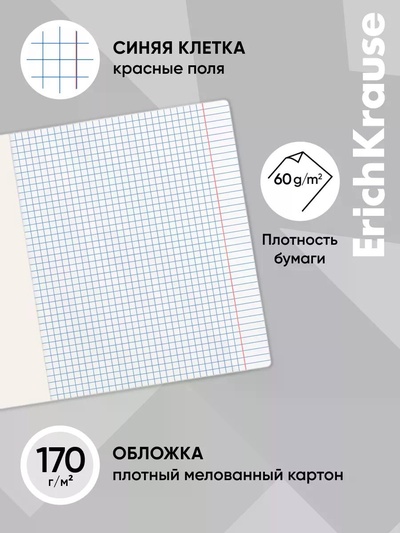 Тетрадь 18 листов в клетку ErichKrause Dragon Quest, МИКС