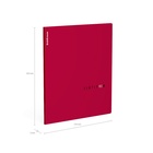 Тетрадь 48 листов в клетку ErichKrause Simple Color, софт-тач, красная 11028625 - фото 10128558