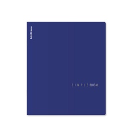 Тетрадь 48 листов в клетку ErichKrause Simple Color, софт-тач, синяя