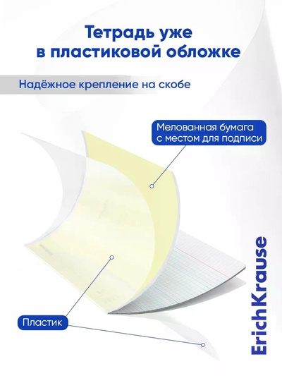 Тетрадь 12 листов в клетку ErichKrause CoverPro fizzy, жёлтая