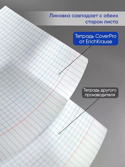 Тетрадь 18 листов в клетку ErichKrause CoverPro fizzy, бирюзовая