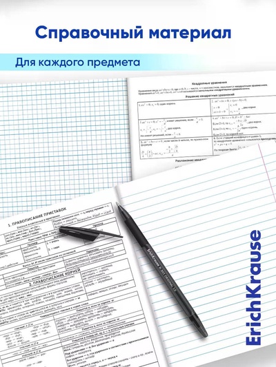 Комплект тетрадей 48 листов в клетку/линейку ErichKrause Black Diamond, 10 штук