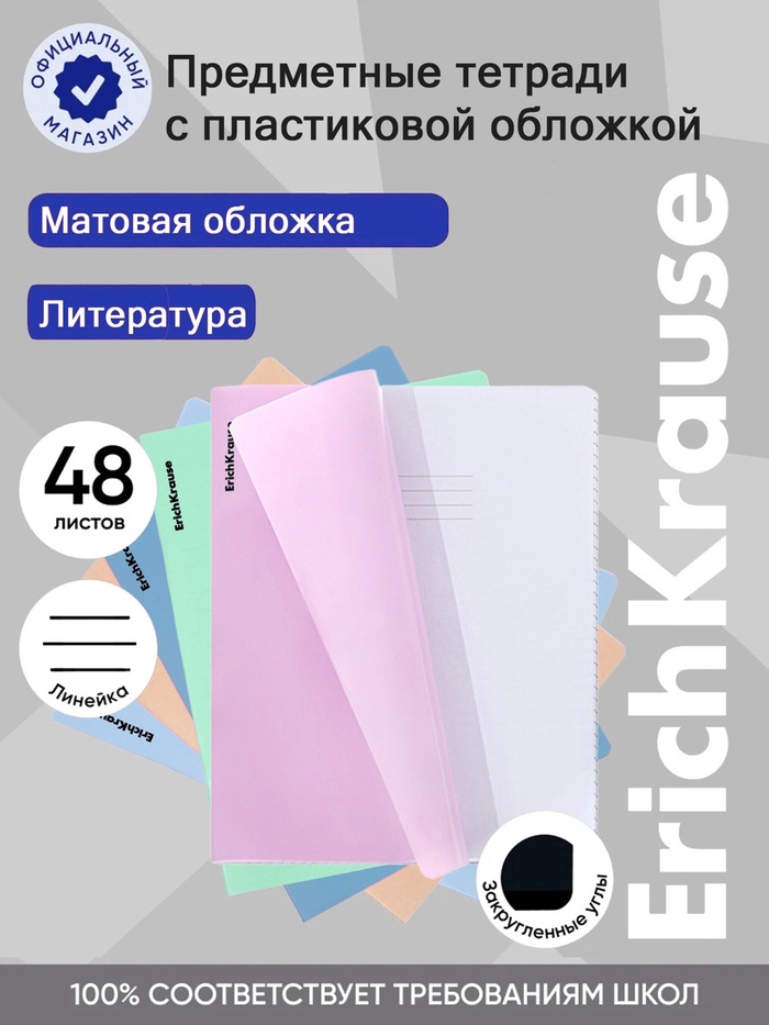Тетрадь 48 листов в линейку «Литература» ErichKrause Dream - Фото 1