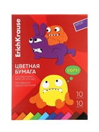 Бумага цветная А4 ErichKrause Mine Block, 10 листов, 10 цветов, односторонняя, мелованная, на клею 11028764 - фото 10212282