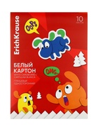 Картон белый А4 ErichKrause Jolly Friends, 10 листов, на клею 11028771