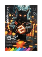 Картон цветной А4 ErichKrause Mine Block, 10 листов, 10 цветов, на клею 11028774