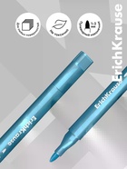 Акриловые маркеры 10 цветов ErichKrause Aquamarine Metallic, пулевидный наконечник, металлик - Фото 2