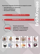 Акриловые маркеры 12 цветов ErichKrause Slim Cheat Meal, пулевидный наконечник - фото 809670269