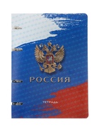 Тетрадь на кольцах A5 «Россия», 80 листов в клетку, вырубка под кольца, сменный блок - Фото 1