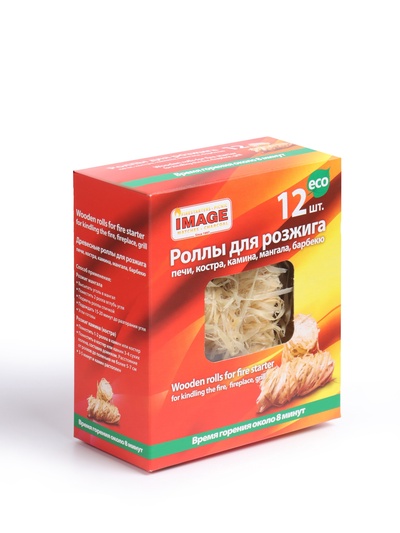 Роллы для розжига, 12 шт., древесные