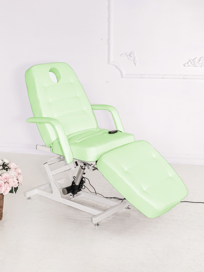 Кресло косметологическое «Элегант 1», 1 мотор, обивка ЛЮКС-2, салатовое