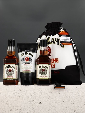 Подарочный набор: «На удачу»: гель для душа 250 мл, шампунь для волос 250 мл, гель для бритья 110 мл, бритва, Чистое счастье