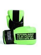 УЦЕНКА Перчатки боксёрские FIGHT EMPIRE, размер 14 oz, салатовые - Фото 5