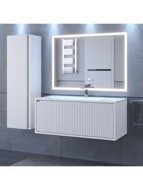 Тумба подвесная Uperwood, под раковину Uperwood Next Premium 100 см, 1 ящик, цвет белый