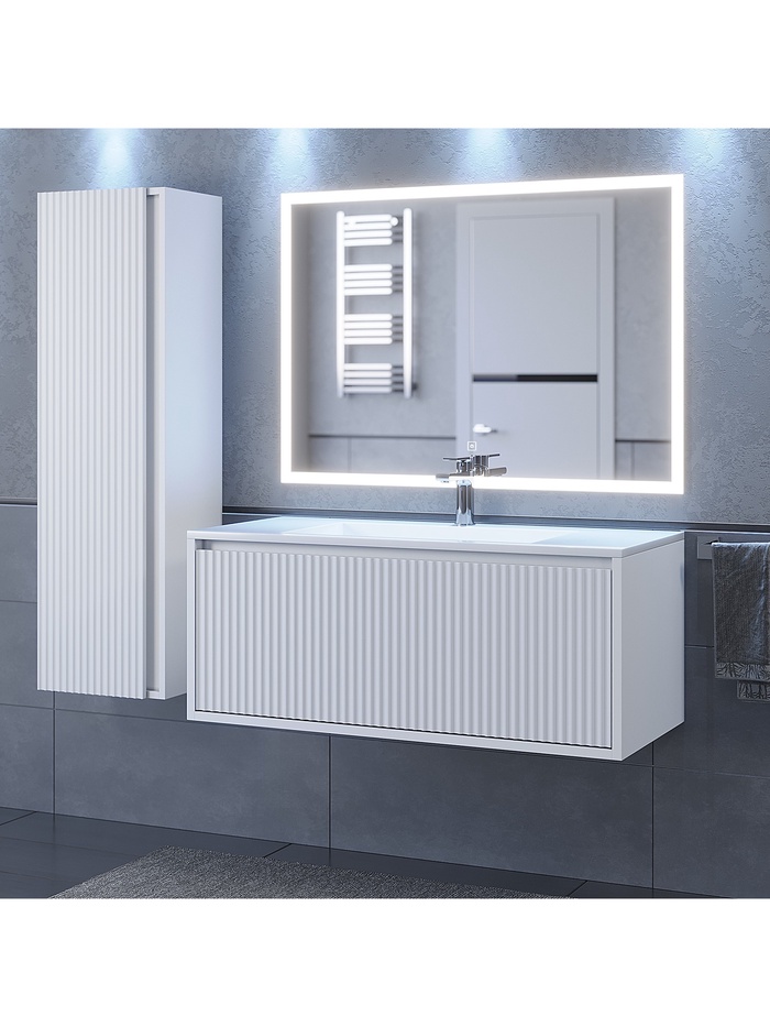 Тумба подвесная Uperwood, под раковину Uperwood Next Premium 100 см, 1 ящик, цвет белый