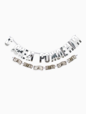 Гирлянда на ленте «С днем рождения» с долларами