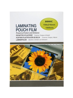 Пленка д/ламинирования A5 80 мкм 100 шт., глянцевая, 154×216 мм 10981284