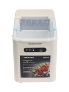 Льдогенератор BRAYER 6302BR, 110 Вт, 0.4 л, 10кг/сут, цилиндр, корзина для льда, белый - фото 809671136
