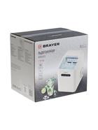 Льдогенератор BRAYER 6302BR, 110 Вт, 0.4 л, 10кг/сут, цилиндр, корзина для льда, белый - фото 809671144