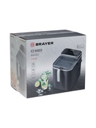 Льдогенератор BRAYER 6303BR, 110 Вт, 0.55 л, 12 кг/сут, цилиндр, таймер, черный - фото 809671157