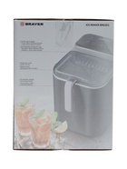 Льдогенератор BRAYER 6303BR, 110 Вт, 0.55 л, 12 кг/сут, цилиндр, таймер, черный - фото 809671158
