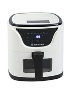 Аэрогриль BRAYER 2036BR, 1500Вт, 5л, 7 программ, 200°С, LCD-дисплей таймер, решетка, белый - фото 809671162
