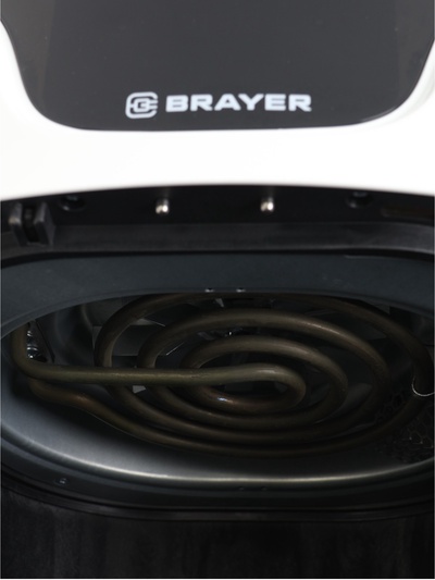 Аэрогриль BRAYER 2036BR, 1500 Вт, 5 л, 7 программ, 200°С, LCD-дисплей, таймер, решетка, белый