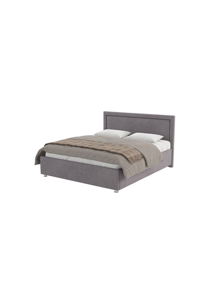 Кровать двуспальная «Турин», с подъёмным механизмом, спальное место 1800×2000 мм, велюр, цвет leto 12