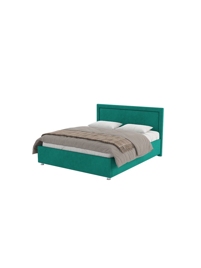 Кровать двуспальная «Турин», с подъёмным механизмом, спальное место 1800×2000 мм, велюр, цвет leto 20