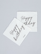 Салфетки бумажные однослойные "Happy birthday", 24х24 см, набор 50 шт. - фото 809671294
