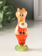 Сувенир «Козел с цветком», 10х3,5 см, селенит - фото 809671329