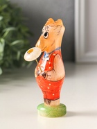 Сувенир «Козел с цветком», 10х3,5 см, селенит - фото 809671332