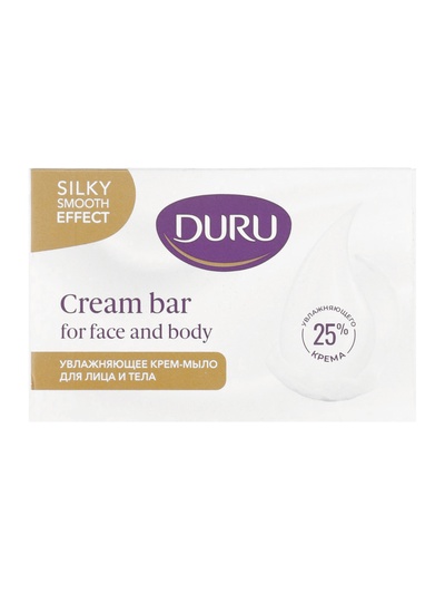 Крем-мыло увлажняющее DURU CREAM BAR, для лица и тела, 90 г