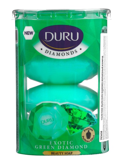 Туалетное мыло DURU DIAMONDS «Изумруд», 4×90 г