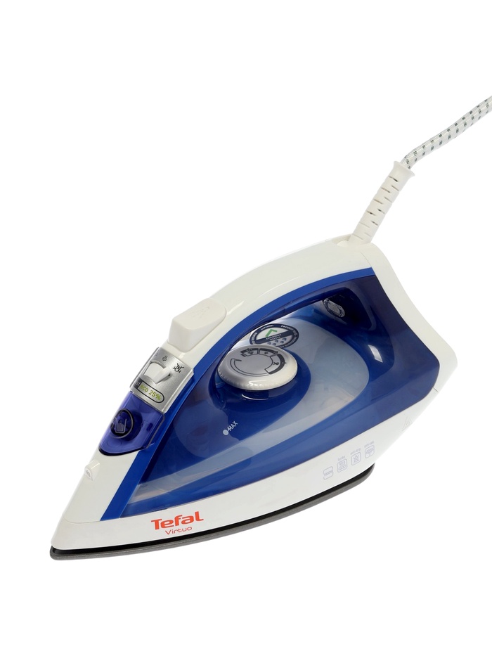 Утюг TEFAL Virtuo FV1711E0, отпариватель, 1800 Вт, 200 мл, 20 г/мин, 1.9 м, нержавеющая сталь - Фото 1