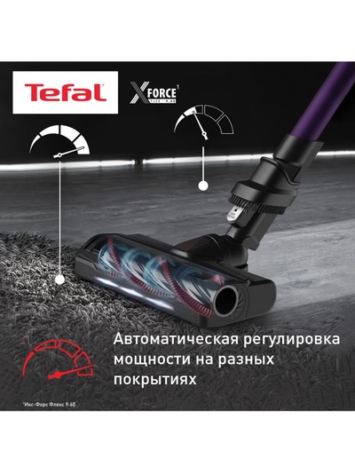 Пылесос вертикальный Tefal TY2039WO, 100 Вт, 2000 мАч, 0.4 л, 3 насадки, до 45 мин работы