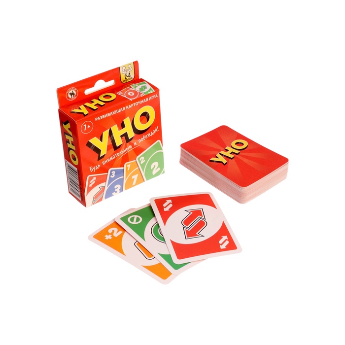 УЦЕНКА Настольная игра "Уно классическое", европодвес, 52 карточки 04693 - Фото 1